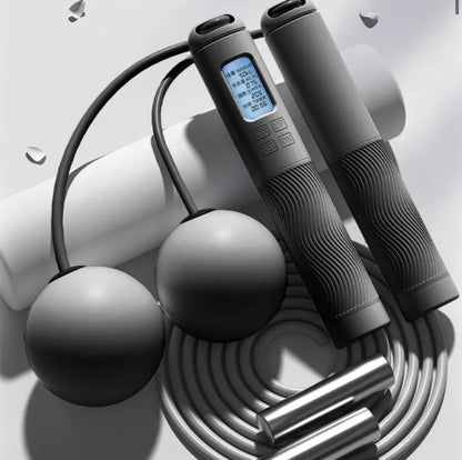 Adjustable Weight Indoor or Outdoor Two in One Jump Rope, Cord or Balls