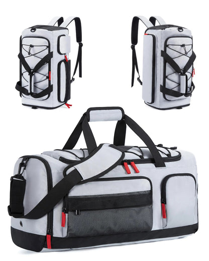 Gym Bag For Men and Women Sports Duffle Bag with Shoes Compartment - Black or Light Grey